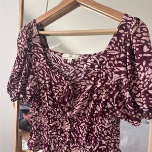 Daisy&Delilah Patterned Blouse Top Small